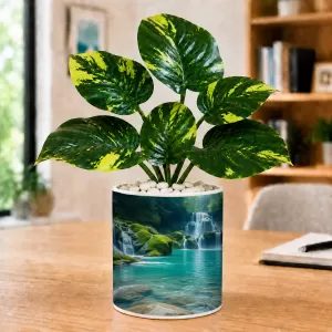 Artificial Tree Ceramic Photo Pot With White Stones 3x4 Inch (F164968) Artificial Tree Ceramic Photo Pot With White Stones 3x4 Inch (F164968)