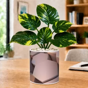 Artificial Tree Ceramic Photo Pot With White Stones 3x4 Inch (F164975) Artificial Tree Ceramic Photo Pot With White Stones 3x4 Inch (F164975)