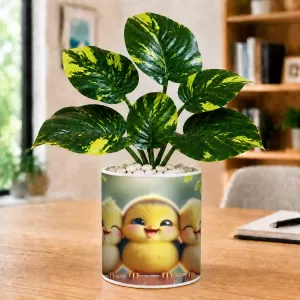 Artificial Tree Ceramic Photo Pot With White Stones 3x4 Inch (F164982) Artificial Tree Ceramic Photo Pot With White Stones 3x4 Inch (F164982)