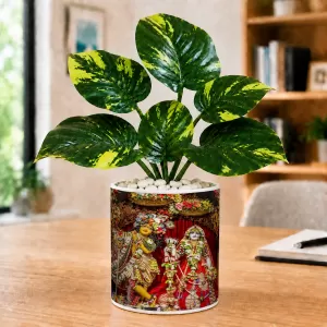 Artificial Tree Ceramic Photo Pot With White Stones 3x4 Inch (F164986) Artificial Tree Ceramic Photo Pot With White Stones 3x4 Inch (F164986)