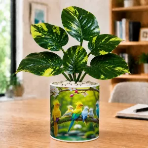 Artificial Tree Ceramic Photo Pot With White Stones 3x4 Inch (F164987) Artificial Tree Ceramic Photo Pot With White Stones 3x4 Inch (F164987)
