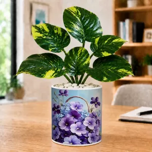 Artificial Tree Ceramic Photo Pot With White Stones 3x4 Inch (F165000) Artificial Tree Ceramic Photo Pot With White Stones 3x4 Inch (F165000)