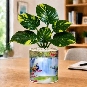 Artificial Tree Ceramic Photo Pot With White Stones 3x4 Inch (F165002) Artificial Tree Ceramic Photo Pot With White Stones 3x4 Inch (F165002)