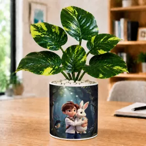 Artificial Tree Ceramic Photo Pot With White Stones 3x4 Inch (F165012) Artificial Tree Ceramic Photo Pot With White Stones 3x4 Inch (F165012)