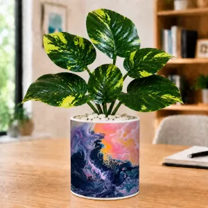 Artificial Tree Ceramic Photo Pot With White Stones 3x4 Inch (F165014) Artificial Tree Ceramic Photo Pot With White Stones 3x4 Inch (F165014)