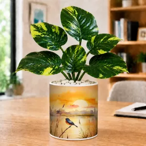 Artificial Tree Ceramic Photo Pot With White Stones 3x4 Inch (F165018) Artificial Tree Ceramic Photo Pot With White Stones 3x4 Inch (F165018)