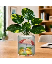 Artificial Tree Ceramic Photo Pot With White Stones 3x4 Inch (F165019)