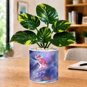 Artificial Tree Ceramic Photo Pot With White Stones 3x4 Inch (F165040) Artificial Tree Ceramic Photo Pot With White Stones 3x4 Inch (F165040)