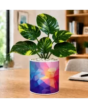 Artificial Tree Ceramic Photo Pot With White Stones 3x4 Inch (F165041)