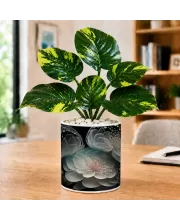 Artificial Tree Ceramic Photo Pot With White Stones 3x4 Inch (F165060)