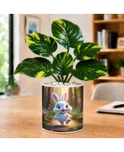 Artificial Tree Ceramic Photo Pot With White Stones 3x4 Inch (F165068)