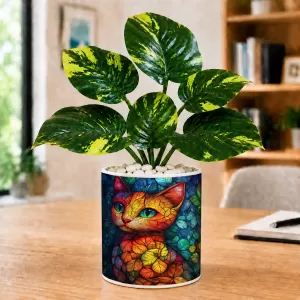 Artificial Tree Ceramic Photo Pot With White Stones 3x4 Inch (F165071) Artificial Tree Ceramic Photo Pot With White Stones 3x4 Inch (F165071)