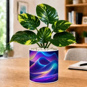 Artificial Tree Ceramic Photo Pot With White Stones 3x4 Inch (F165074) Artificial Tree Ceramic Photo Pot With White Stones 3x4 Inch (F165074)