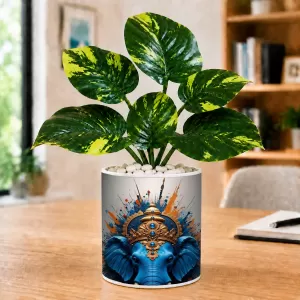 Artificial Tree Ceramic Photo Pot With White Stones 3x4 Inch (F165077) Artificial Tree Ceramic Photo Pot With White Stones 3x4 Inch (F165077)