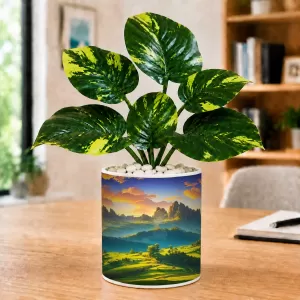 Artificial Tree Ceramic Photo Pot With White Stones 3x4 Inch (F165088) Artificial Tree Ceramic Photo Pot With White Stones 3x4 Inch (F165088)
