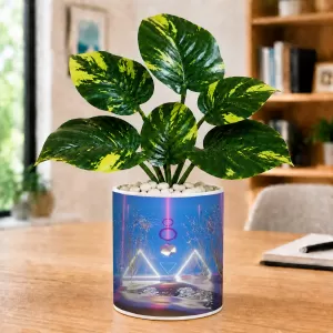 Artificial Tree Ceramic Photo Pot With White Stones 3x4 Inch (F165090) Artificial Tree Ceramic Photo Pot With White Stones 3x4 Inch (F165090)