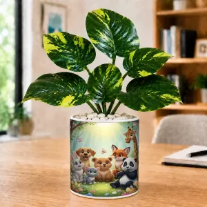 Artificial Tree Ceramic Photo Pot With White Stones 3x4 Inch (F165091) Artificial Tree Ceramic Photo Pot With White Stones 3x4 Inch (F165091)