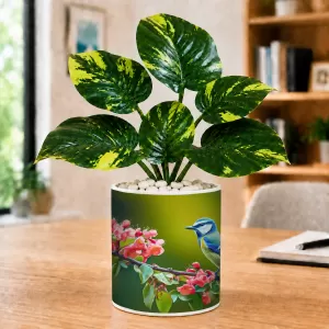 Artificial Tree Ceramic Photo Pot With White Stones 3x4 Inch (F165093) Artificial Tree Ceramic Photo Pot With White Stones 3x4 Inch (F165093)