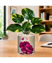 Artificial Tree Ceramic Photo Pot With White Stones 3x4 Inch (F165095)