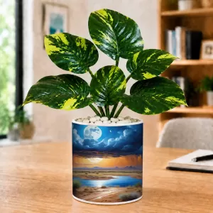 Artificial Tree Ceramic Photo Pot With White Stones 3x4 Inch (F165109) Artificial Tree Ceramic Photo Pot With White Stones 3x4 Inch (F165109)