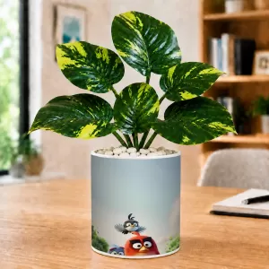 Artificial Tree Ceramic Photo Pot With White Stones 3x4 Inch (F165112) Artificial Tree Ceramic Photo Pot With White Stones 3x4 Inch (F165112)