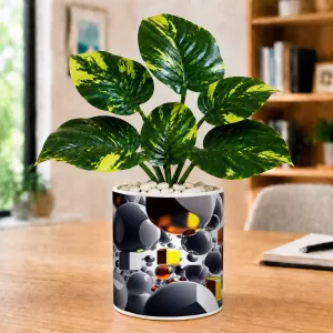 Artificial Tree Ceramic Photo Pot With White Stones 3x4 Inch (F165115) Artificial Tree Ceramic Photo Pot With White Stones 3x4 Inch (F165115)
