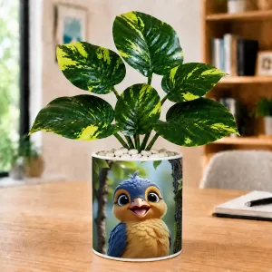Artificial Tree Ceramic Photo Pot With White Stones 3x4 Inch (F165119) Artificial Tree Ceramic Photo Pot With White Stones 3x4 Inch (F165119)