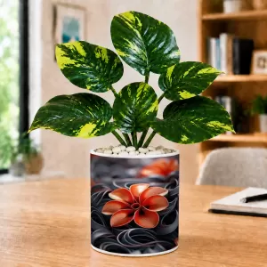 Artificial Tree Ceramic Photo Pot With White Stones 3x4 Inch (F165123) Artificial Tree Ceramic Photo Pot With White Stones 3x4 Inch (F165123)