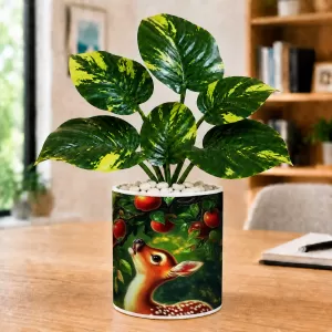 Artificial Tree Ceramic Photo Pot With White Stones 3x4 Inch (F165129) Artificial Tree Ceramic Photo Pot With White Stones 3x4 Inch (F165129)