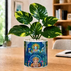 Artificial Tree Ceramic Photo Pot With White Stones 3x4 Inch (F165131) Artificial Tree Ceramic Photo Pot With White Stones 3x4 Inch (F165131)