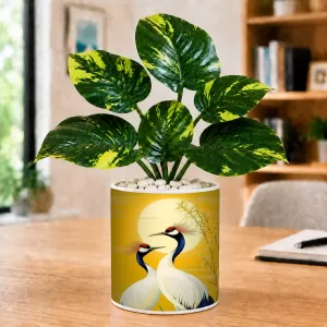 Artificial Tree Ceramic Photo Pot With White Stones 3x4 Inch (F165132) Artificial Tree Ceramic Photo Pot With White Stones 3x4 Inch (F165132)