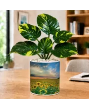 Artificial Tree Ceramic Photo Pot With White Stones 3x4 Inch (F165134)