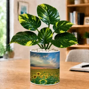 Artificial Tree Ceramic Photo Pot With White Stones 3x4 Inch (F165134) Artificial Tree Ceramic Photo Pot With White Stones 3x4 Inch (F165134)