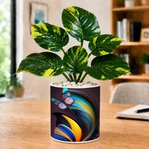 Artificial Tree Ceramic Photo Pot With White Stones 3x4 Inch (F165137) Artificial Tree Ceramic Photo Pot With White Stones 3x4 Inch (F165137)