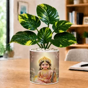 Artificial Tree Ceramic Photo Pot With White Stones 3x4 Inch (F165147) Artificial Tree Ceramic Photo Pot With White Stones 3x4 Inch (F165147)