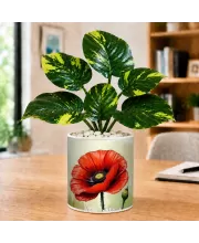 Artificial Tree Ceramic Photo Pot With White Stones 3x4 Inch (F165152)