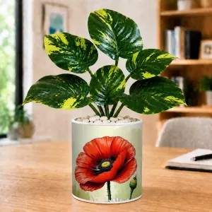 Artificial Tree Ceramic Photo Pot With White Stones 3x4 Inch (F165152) Artificial Tree Ceramic Photo Pot With White Stones 3x4 Inch (F165152)