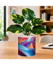 Artificial Tree Ceramic Photo Pot With White Stones 3x4 Inch (F165158)