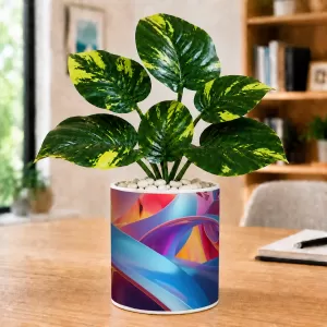 Artificial Tree Ceramic Photo Pot With White Stones 3x4 Inch (F165158) Artificial Tree Ceramic Photo Pot With White Stones 3x4 Inch (F165158)