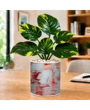 Artificial Tree Ceramic Photo Pot With White Stones 3x4 Inch (F165159)