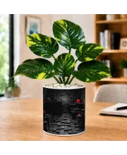 Artificial Tree Ceramic Photo Pot With White Stones 3x4 Inch (F165171)
