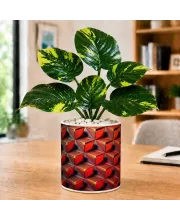 Artificial Tree Ceramic Photo Pot With White Stones 3x4 Inch (F165182)