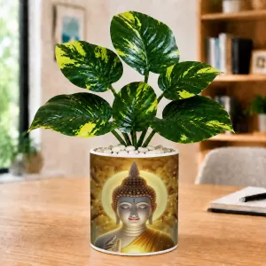 Artificial Tree Ceramic Photo Pot With White Stones 3x4 Inch (F165187) Artificial Tree Ceramic Photo Pot With White Stones 3x4 Inch (F165187)