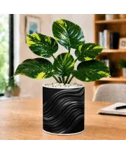 Artificial Tree Ceramic Photo Pot With White Stones 3x4 Inch (F165190)