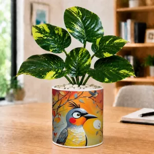 Artificial Tree Ceramic Photo Pot With White Stones 3x4 Inch (F165214) Artificial Tree Ceramic Photo Pot With White Stones 3x4 Inch (F165214)