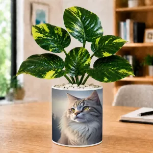 Artificial Tree Ceramic Photo Pot With White Stones 3x4 Inch (F165219) Artificial Tree Ceramic Photo Pot With White Stones 3x4 Inch (F165219)