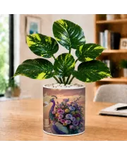 Artificial Tree Ceramic Photo Pot With White Stones 3x4 Inch (F165250)