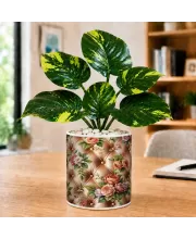 Artificial Tree Ceramic Photo Pot With White Stones 3x4 Inch (F165260)