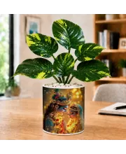 Artificial Tree Ceramic Photo Pot With White Stones 3x4 Inch (F165267)