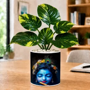 Artificial Tree Ceramic Photo Pot With White Stones 3x4 Inch (F165273) Artificial Tree Ceramic Photo Pot With White Stones 3x4 Inch (F165273)
